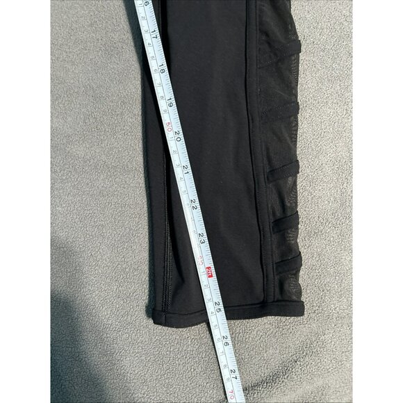 Lululemon Women's Leggings Side Pockets Black Mesh Sides Size 6 Sm - Read Desc - Picture 5 of 12